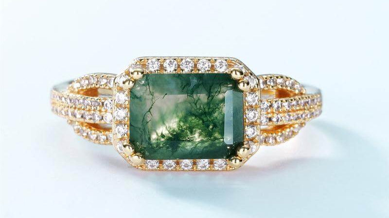 Moss Agate Wedding Ring: A Testament to Timeless Love