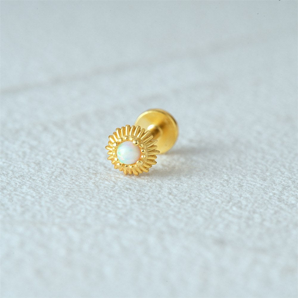 Little Sun Opal Flat Back Earrings