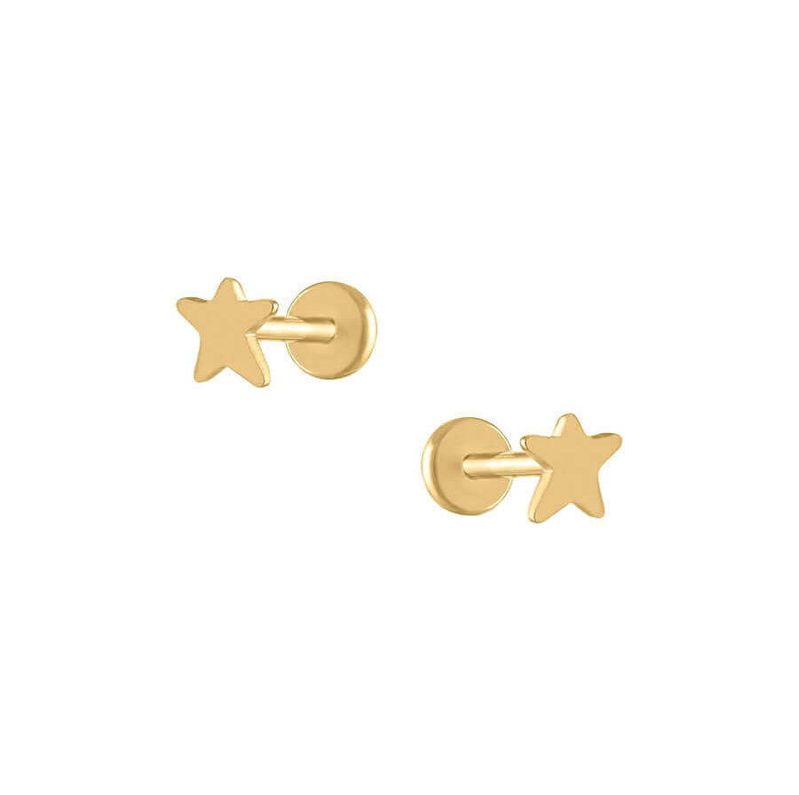 Trendolla Gold Star Tragus Sleeper Earrings