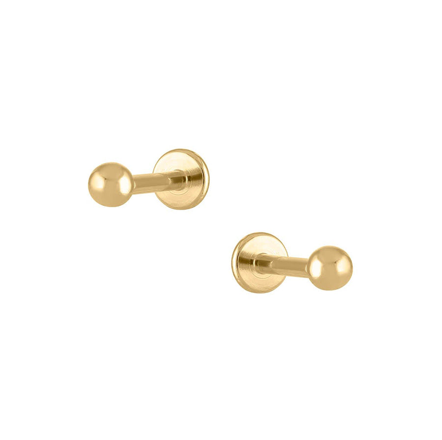 Trendolla Ball Single Flat Back Sleeper Earrings