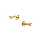 Trendolla Simple Triple Round Beads Sleeper Earrings
