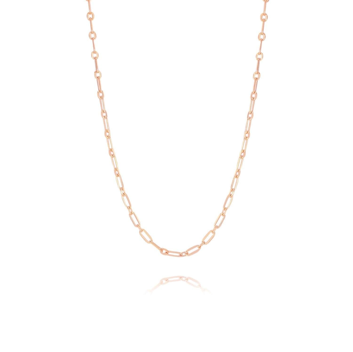 Chain Necklace 18ct Rose Gold Plated Vermeil on Sterling Silver of Trendolla - Trendolla Jewelry