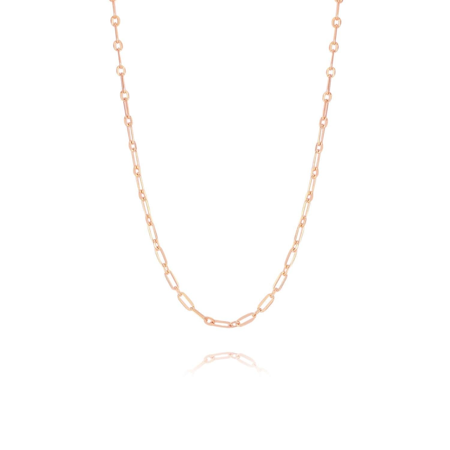 Chain Necklace 18ct Rose Gold Plated Vermeil on Sterling Silver of Trendolla - Trendolla Jewelry