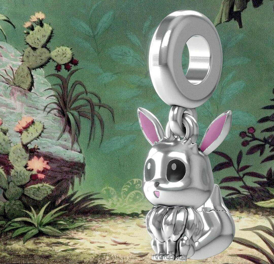 Eevee Pokemon Pandora Fit Charm Necklace, 925 Sterling Silver - Trendolla Jewelry