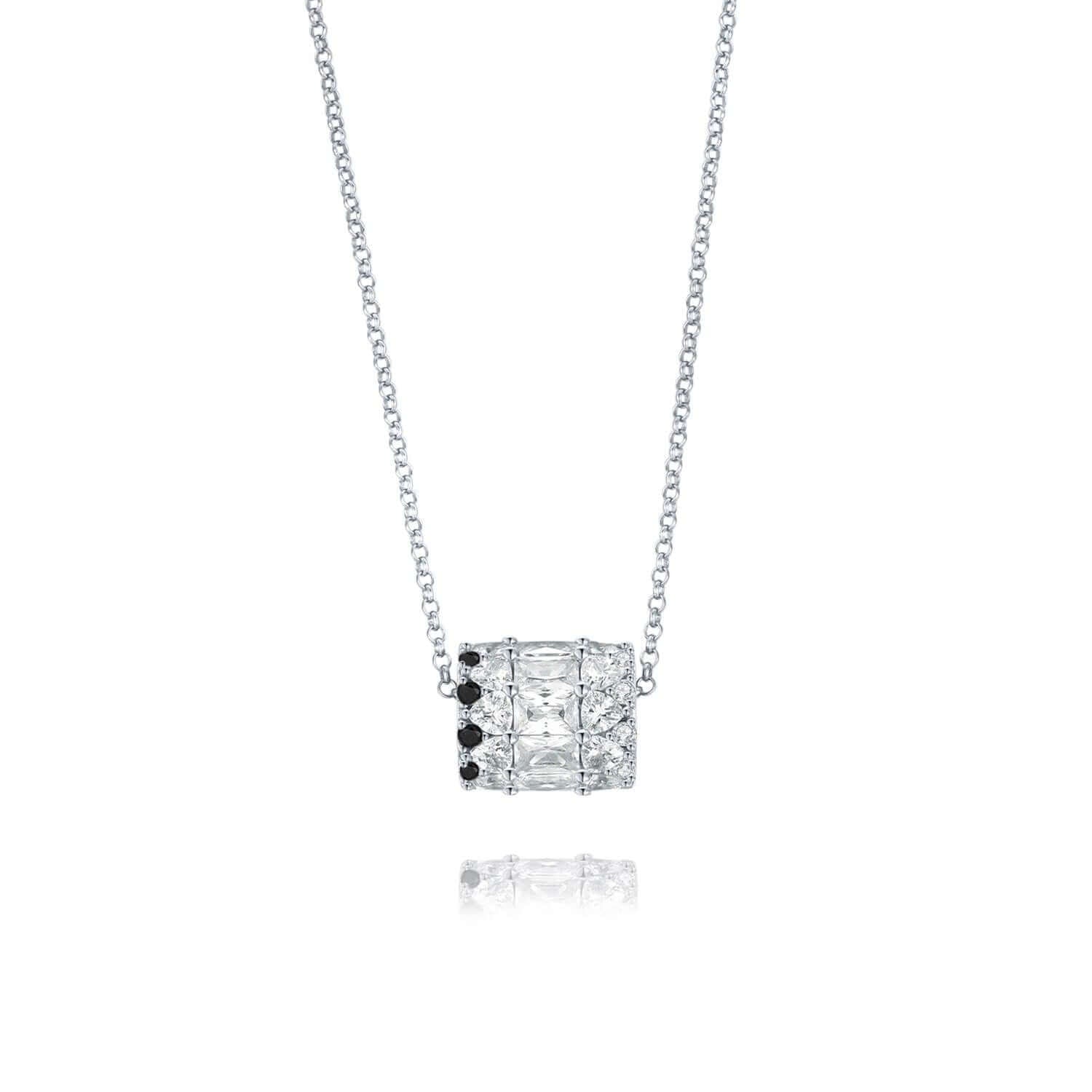 IMPERIAL BLACK PAVÉ CROWN NECKLACE - Trendolla Jewelry