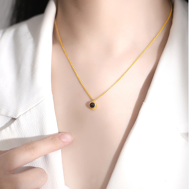 Bubble Necklace with Picture Inside