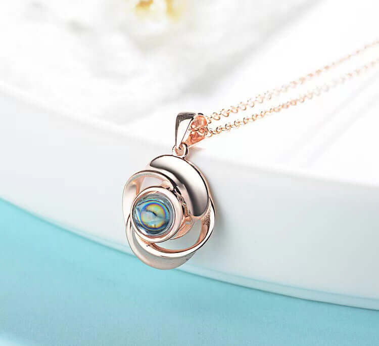 Rose Necklace with Picture Inside