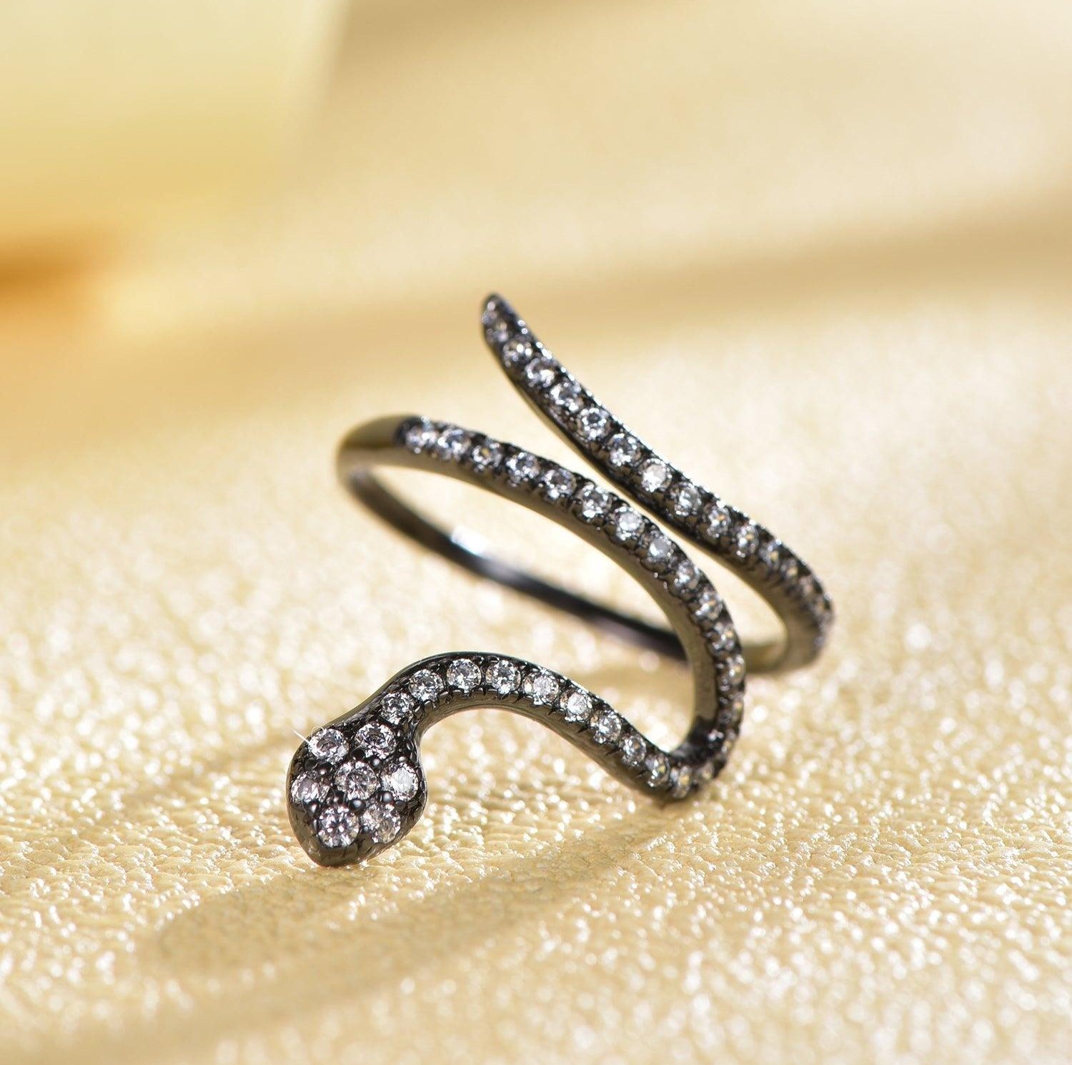Trendolla Adjustable Open Snake Index Finger Ring - Trendolla Jewelry