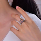 Trendolla Adjustable Open Snake Index Finger Ring - Trendolla Jewelry