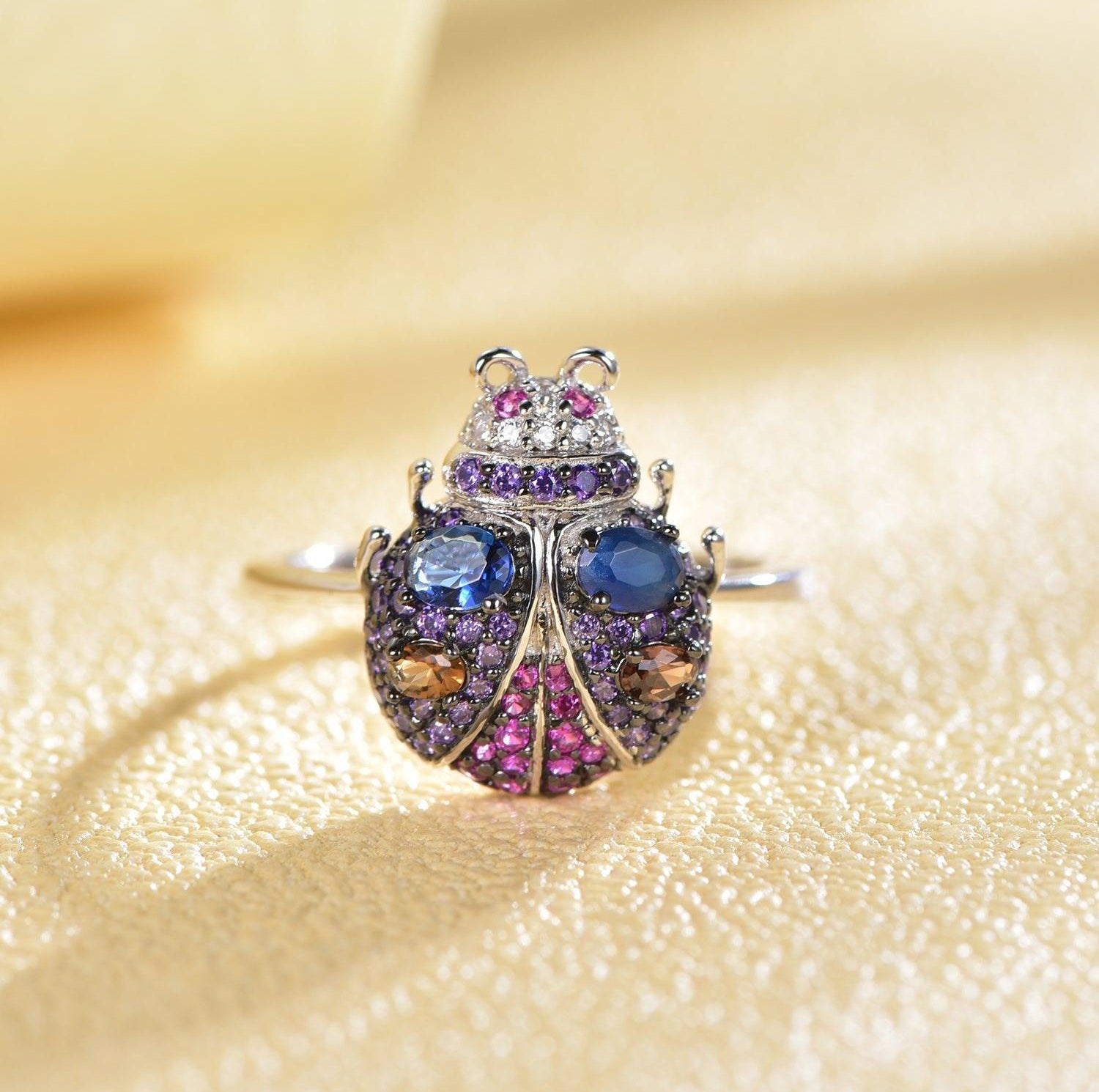 Trendolla Ladybug Sterling Silver Ring - Trendolla Jewelry