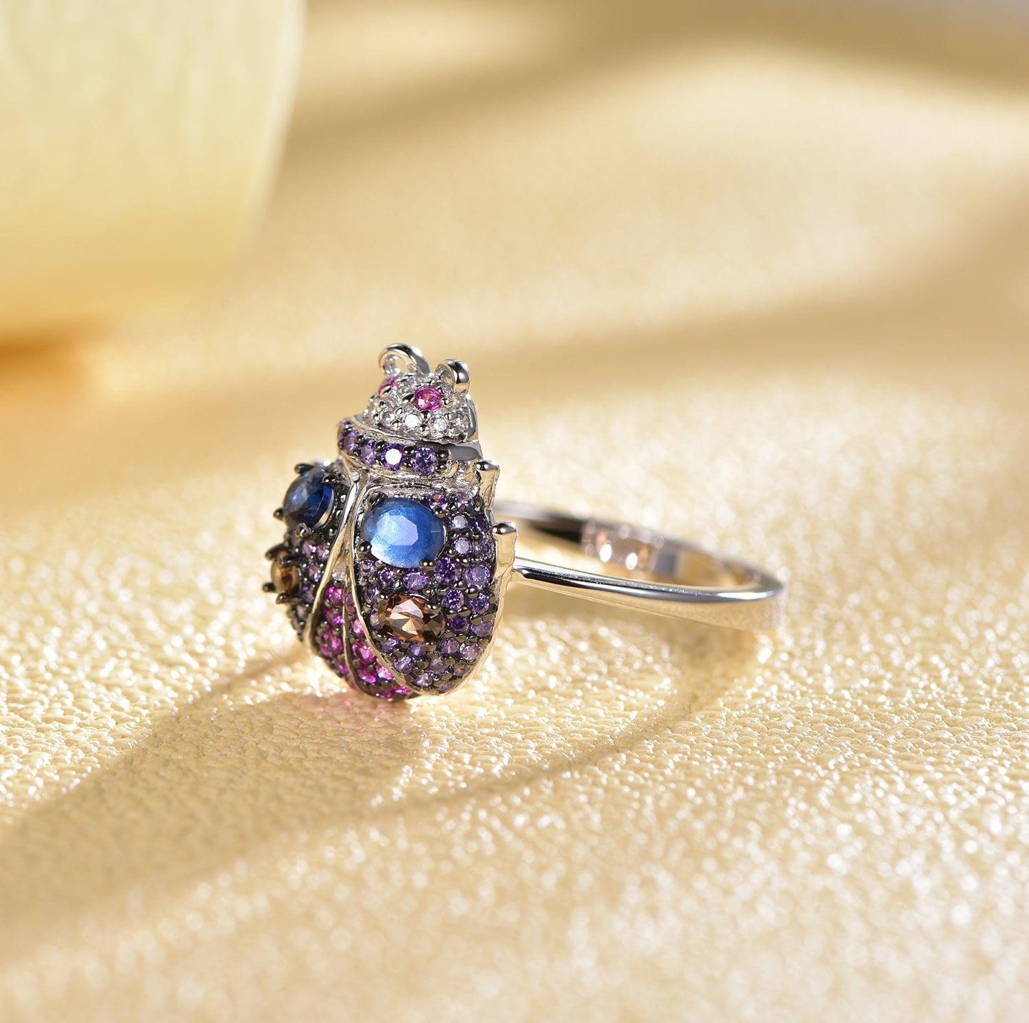 Trendolla Ladybug Sterling Silver Ring - Trendolla Jewelry
