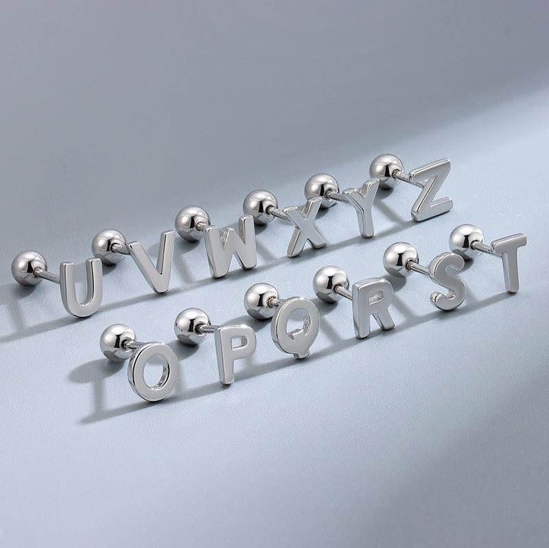 Trendolla Letters Ball Back Earrings Nap Earrings - Trendolla Jewelry