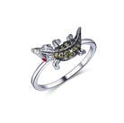 Trendolla Lizard Shape Sterling Silver Ring - Trendolla Jewelry
