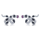 Trendolla Snake Sterling Silver Earrings - Trendolla Jewelry