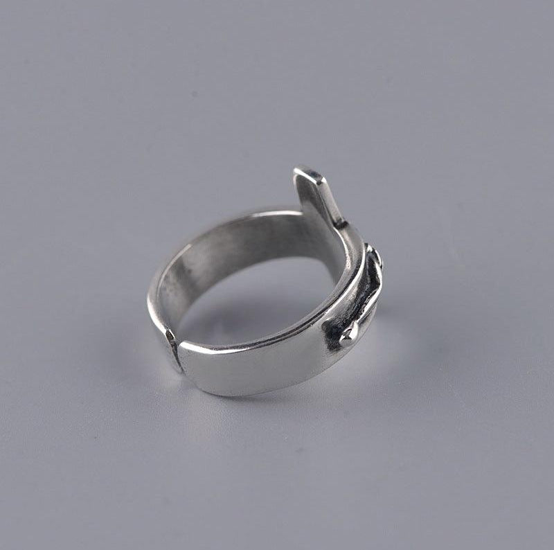 Trendolla Sterling Silver Christian Jesus Cross Ring Open Ring - Trendolla Jewelry