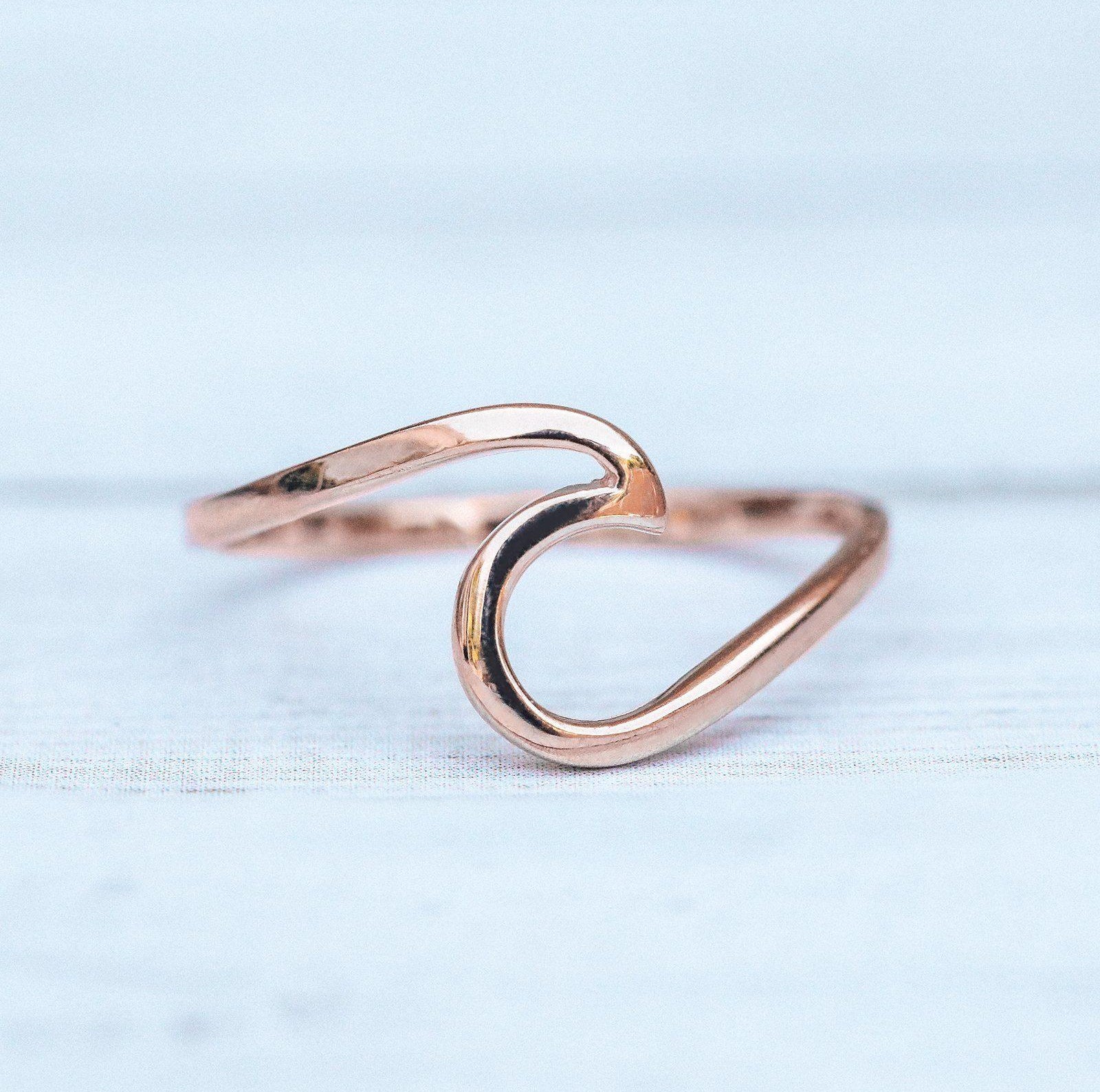 Trendolla Sterling Silver Highs And Lows Ring Wave Ring - Trendolla Jewelry