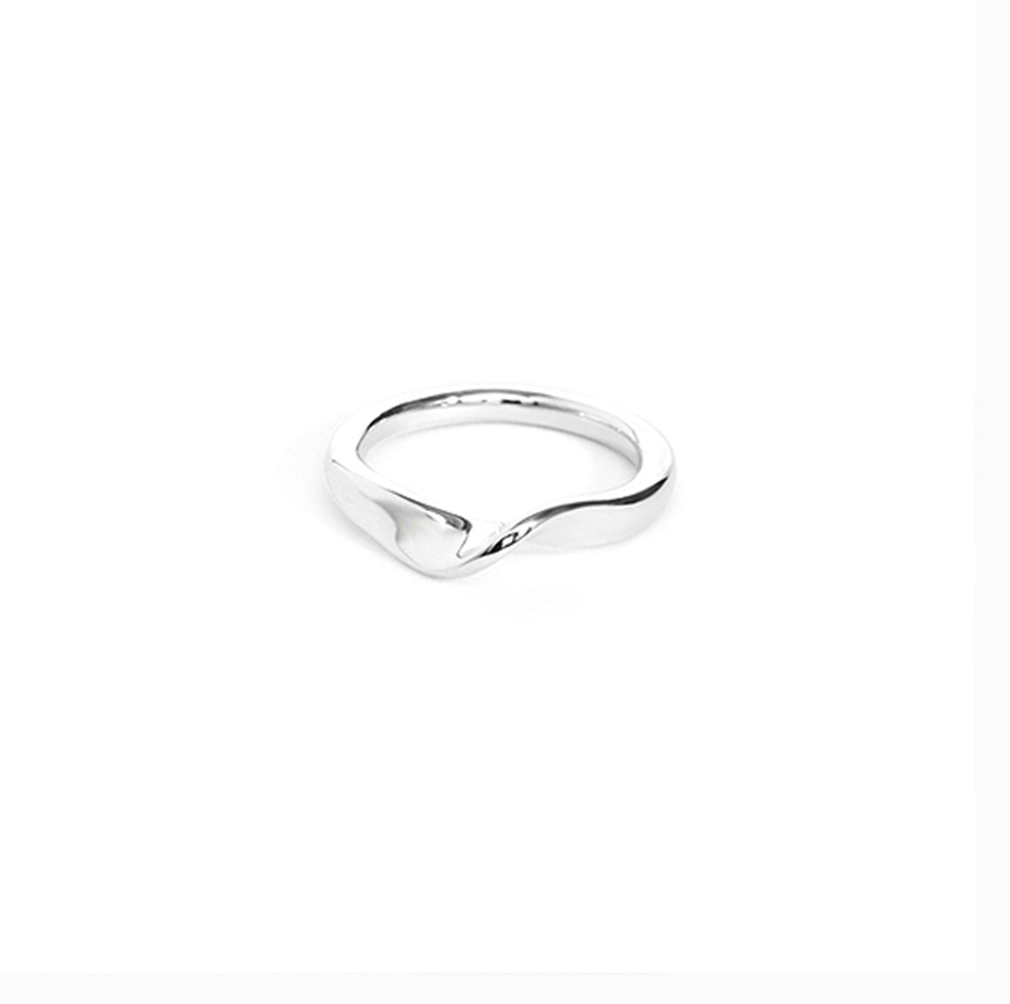 Trendolla Sterling Silver Highs And Lows Ring Wave Ring - Trendolla Jewelry