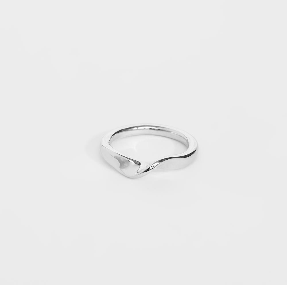 Trendolla Sterling Silver Highs And Lows Ring Wave Ring - Trendolla Jewelry