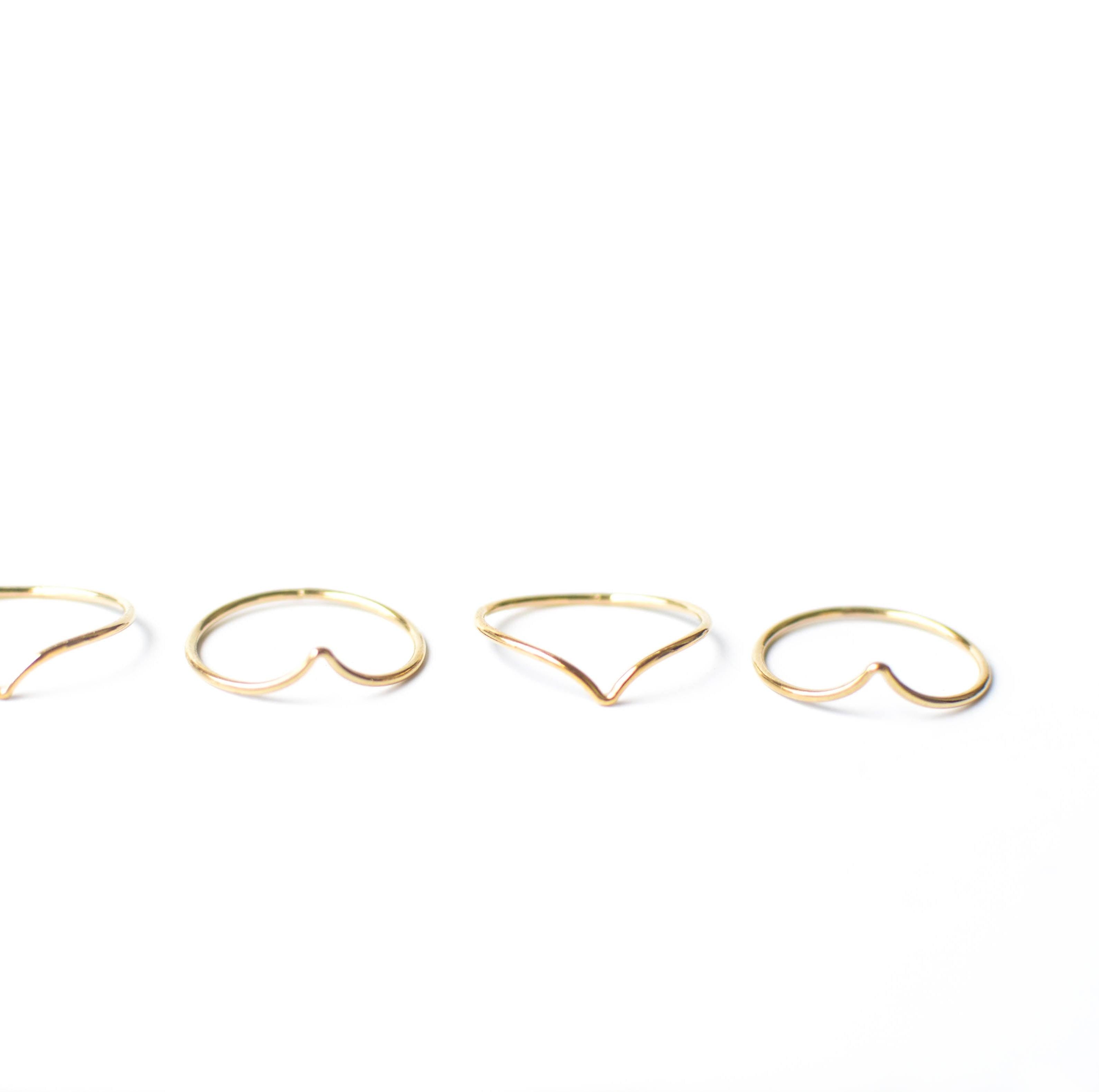 Trendolla Sterling Silver Highs And Lows Ring Wave Ring - Trendolla Jewelry