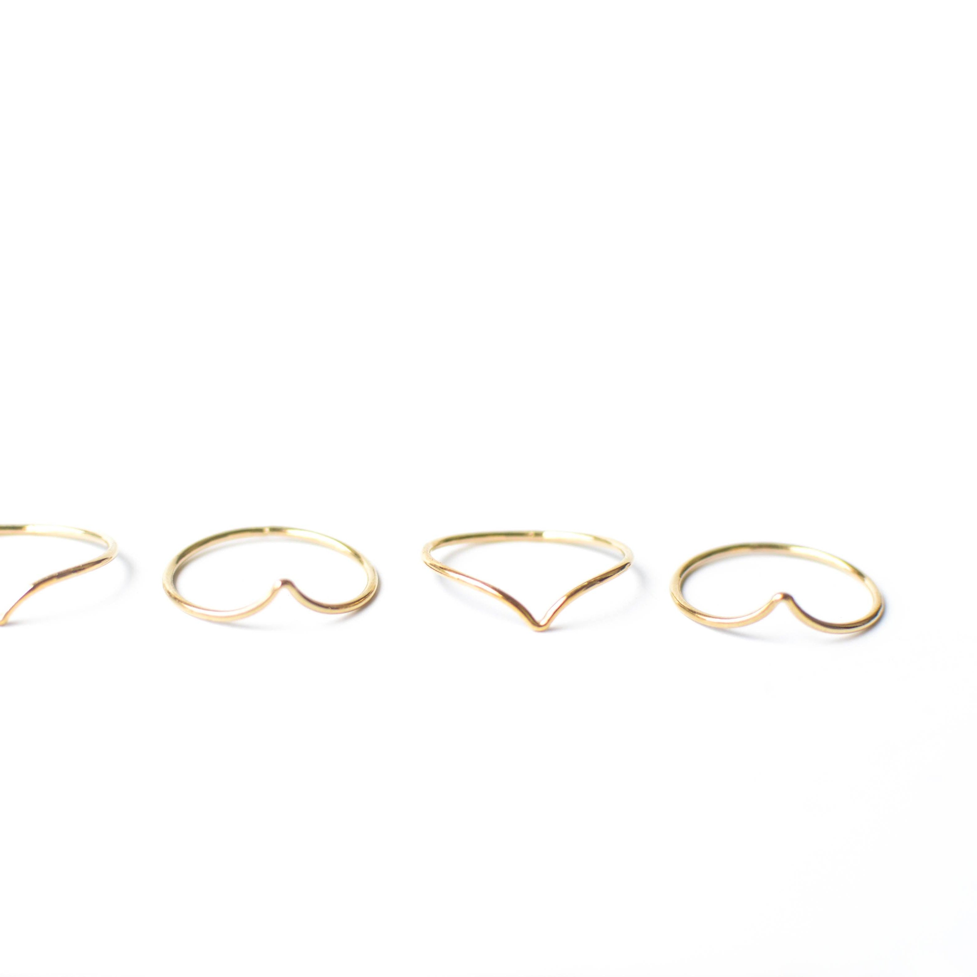 Trendolla Sterling Silver Highs And Lows Ring Wave Ring - Trendolla Jewelry