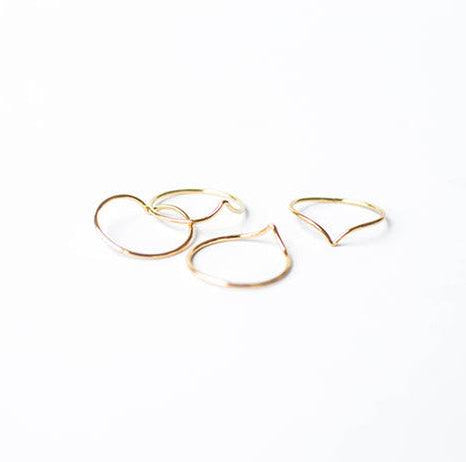 Trendolla Sterling Silver Highs And Lows Ring Wave Ring - Trendolla Jewelry