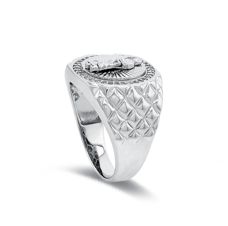 Trendolla Sterling Silver San Judas Ring - Trendolla Jewelry