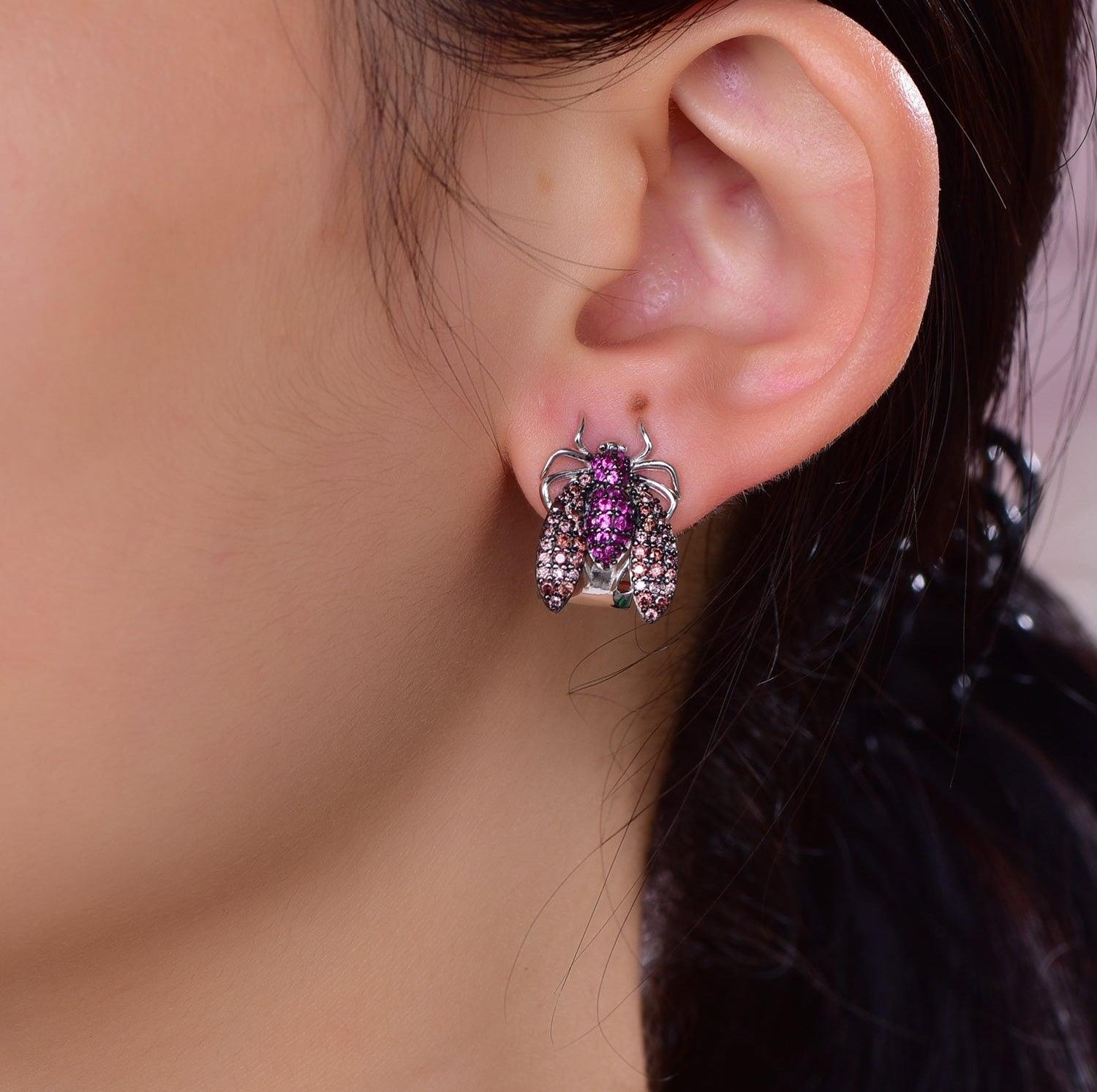 Trendolla Wasp Design Sterling Silver Earrings - Trendolla Jewelry
