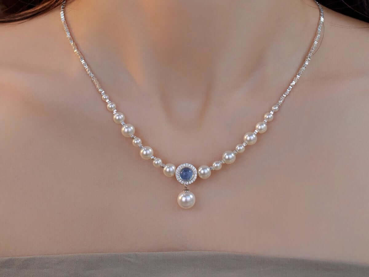 Ocean's Whisper: The Pearl Drop Necklace Collection