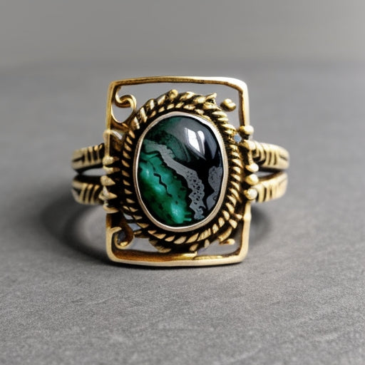 The Enchanting Allure of Blue Sandstone Rings: A Celestial Statement