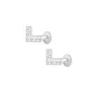 Trendolla Diamond V Shape Flat Back Cartilage Earrings
