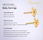My Kitty Friend Sterling Silver Baby Children Screw Back Earrings - Trendolla Jewelry
