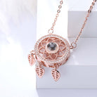 Dream Catcher CZ Diamonds Necklace With Picture Inside Dream Catcher CZ Diamonds Necklace With Picture Inside Trendolla Jewelry