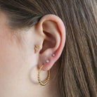 Snake Piercing Barbell Earrings Ball Back Earrings Nap Earrings - Trendolla Jewelry
