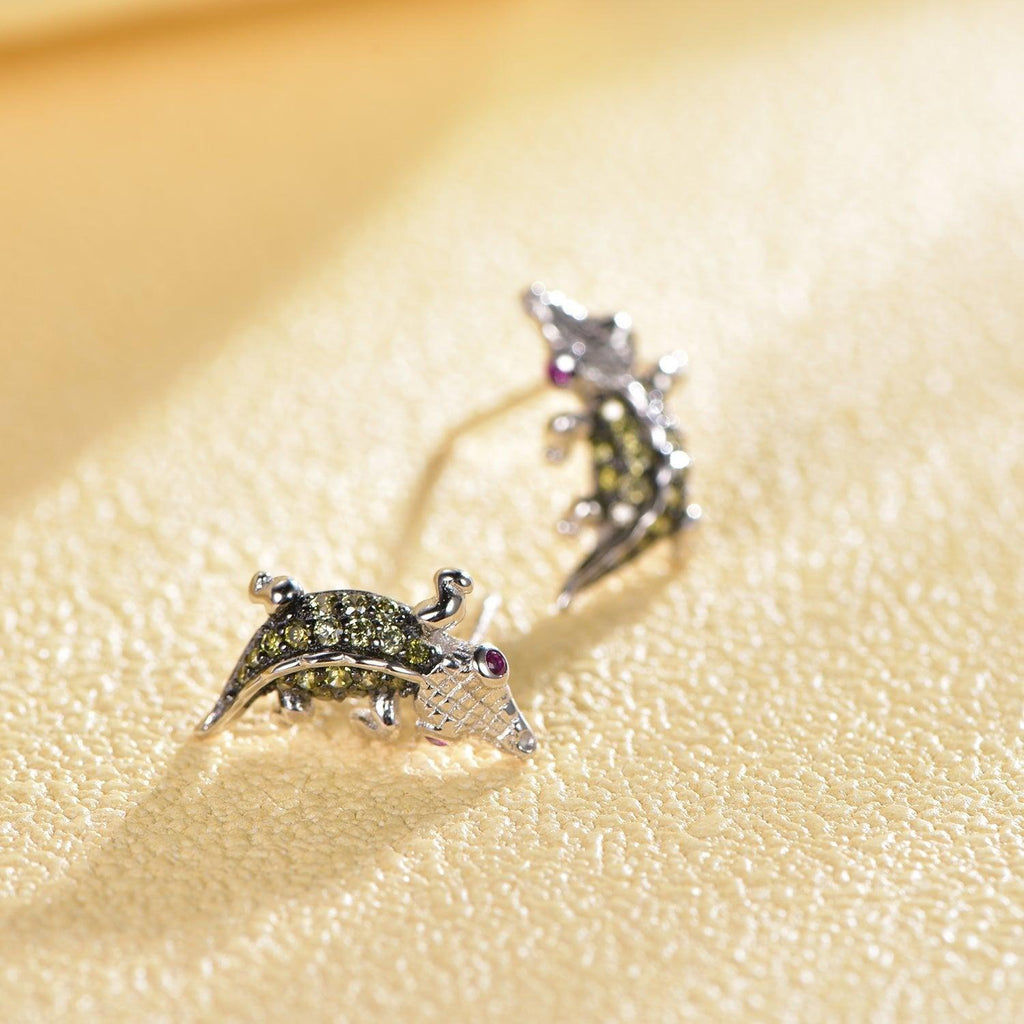 Trendolla Lizard Sterling Silver Earrings - Trendolla Jewelry