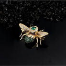 Trendolla Sterling Silver Bee Enamel Pin Brooch - Trendolla Jewelry