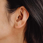 Trendolla Simple Triple Round Beads Sleeper Earrings
